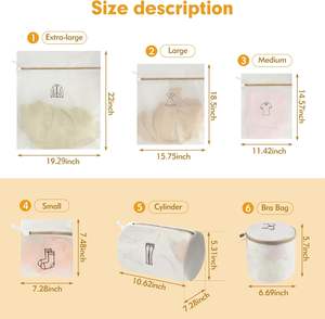 Bolsa de Almacenamiento para Baño con Cierre y Cordón de Alta Calidad, Fabricada con Malla Resistente, para Ropa Sucia - Product Image 3