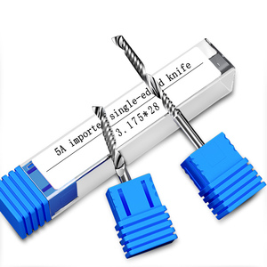 Jinchuan singolo flauto CNC Endmill <span class=keywords><strong>fresa</strong></span> <span class=keywords><strong>per</strong></span> <span class=keywords><strong>fresa</strong></span> rivestita con gambo 3.175 <span class=keywords><strong>per</strong></span> segno acrilico incisione punte Router - Product Image 1