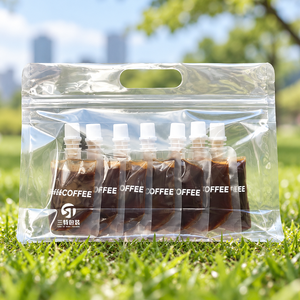 Empaque de Café Transparente con Logotipo Personalizado y Asa, Certificado de Calidad, Bolsas Resellables con Sellado de Ocho Lados para Granos de Café 100g 500g - Product Image 6
