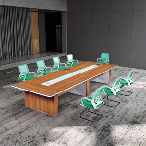 Mobilier de bureau 8 sièges Table de réunion de conférence en bois de haute qualité design contemporain - Product Image 2