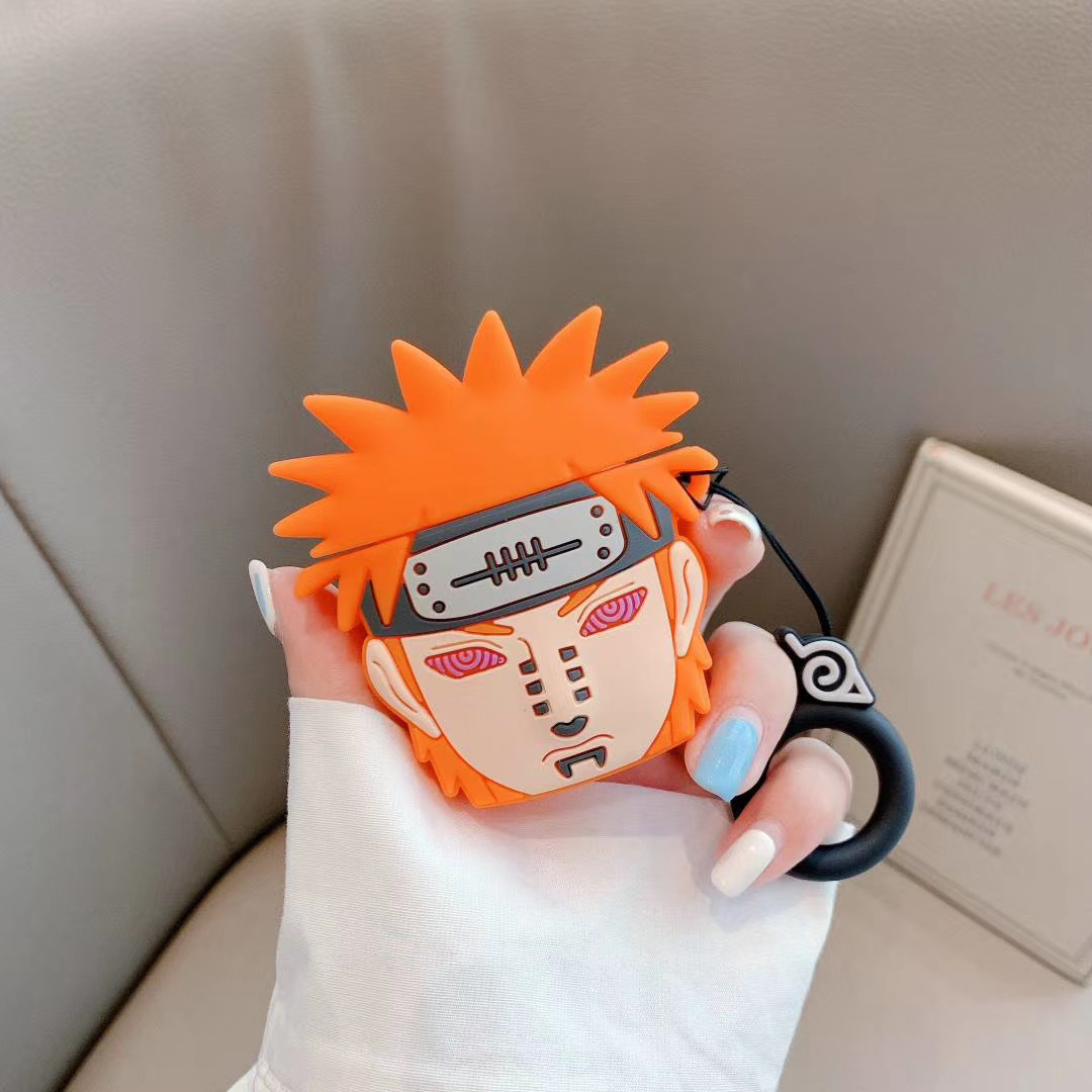 Personaje de anime naruto dolor de forma de los auriculares de silicona caso para los airpods 1/2/pro
