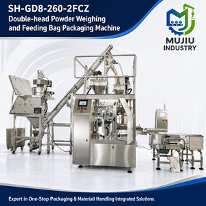 Máquina de llenado de polvo semiautomática SH-GD8-260-2FCZ con PLC para bolsas superiores, 100-1000g, para latas, botellas, bolsas, sobres, con tolva de apertura rápida, para alimentos - Product Image 5