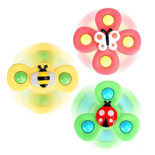 Hot Selling Suction Cup Spinner Toys Baby Gifts Sensory Fidget Spinner Toy Sensor Bath Spinning Toys For Toddlers