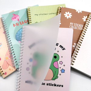 High Quality Custom Double-sided Printing Spiral Bounded <strong>Blank</strong> A5 Release Paper Sticker <strong>Book</strong> for Collecting Stickers - Product Image 1