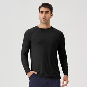 Camiseta de Manga Larga RUIQUWIN para Hombre, Protección Solar, Talla Grande, Elástica en 4 Direcciones, Ligera, Transpirable, de Secado Rápido, para Gimnasio - Product Image 4