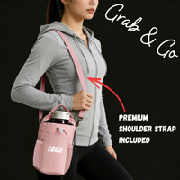 CHROIS Sac de sport unisexe en nylon magnétique de luxe moderne et décontracté avec bandoulière et porte-bouteille pour le voyage