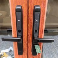 Serrures intelligentes multipoints connectées en Wi-Fi pour portes coulissantes en verre et à cadre en aluminium, corps de serrure multipoints en acier inoxydable pour