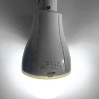 Ampoules LED d'urgence portables 15W batterie ampoule de secours lanternes lampes lumière de secours Rechargeable avec 2 pièces batterie intégrée