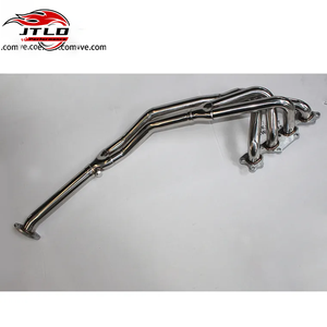 Para 89-93 MAZDA MIATA 4CYL 1.6L NA <span class=keywords><strong>B6ZE</strong></span> MX5 Cabezal de escape Tubo de acero inoxidable plateado - Product Image 3