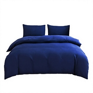Juego de Ropa de Cama de Algodón Puro Certificado Oeko-Tex, Juego de Funda Nórdica de Cuatro Piezas, Ropa de Cama Tejida Sólida para Hogar y Hotel - Product Image 3