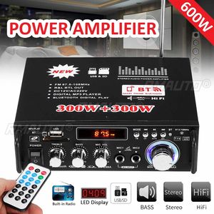 Amplificador de Potencia de Audio Estéreo Digital HIFI BT-298A de 2 Canales con Pantalla LCD, 12V/220V, Bluetooth, Radio FM, 600W, para Auto y Hogar, con Control Remoto - Product Image 2