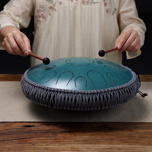 Tambour à langue en acier <span class=keywords><strong>HLURU</strong></span>, 15 notes, 12 pouces, instruments de musique, <span class=keywords><strong>handpan</strong></span>, tambour tank, instrument de percussion avec accessoires de tambour TWL15-12 - Product Image 5