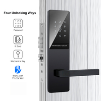 Serrure de porte d'entrée sans clé avec poignée Serrure intelligente à code électronique Clavier numérique d'hôtel Serrure de porte intelligente