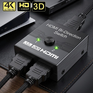 1080P Bidirektionaler <span class=keywords><strong>HDMI</strong></span>-<span class=keywords><strong>Switch</strong></span> <span class=keywords><strong>2x1</strong></span> 1x2 <span class=keywords><strong>HDMI</strong></span> 1.4 2-Port Video-Selektor Umschalter für TV Monitor PC Laptop Projektor Spielkonsole - Product Image 2