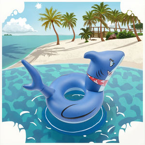 Anelli Gonfiabili Estivi in PVC a Forma di Dinosauro e Squalo, Giocattoli <span class=keywords><strong>Acquatici</strong></span> per Bambini, Galleggianti per Piscina - Product Image 5