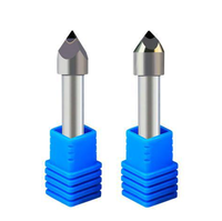 Stock disponible Angle de coupe lisse 70 ° Couteau à graver Pcd à quatre bords pour pierre tombale