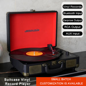 <span class=keywords><strong>Tocadiscos</strong></span> Portátil de Cuero con Altavoces Integrados, 33, 45 y 78 RPM para Hi-Fi Estéreo, Regalo de Navidad - Product Image 5