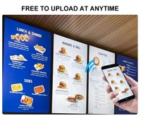Écran de publicité Android intérieur de signalisation numérique LCD mural de 55 pouces avec SDK pour tableau de menu numérique de restauration rapide de restaurant