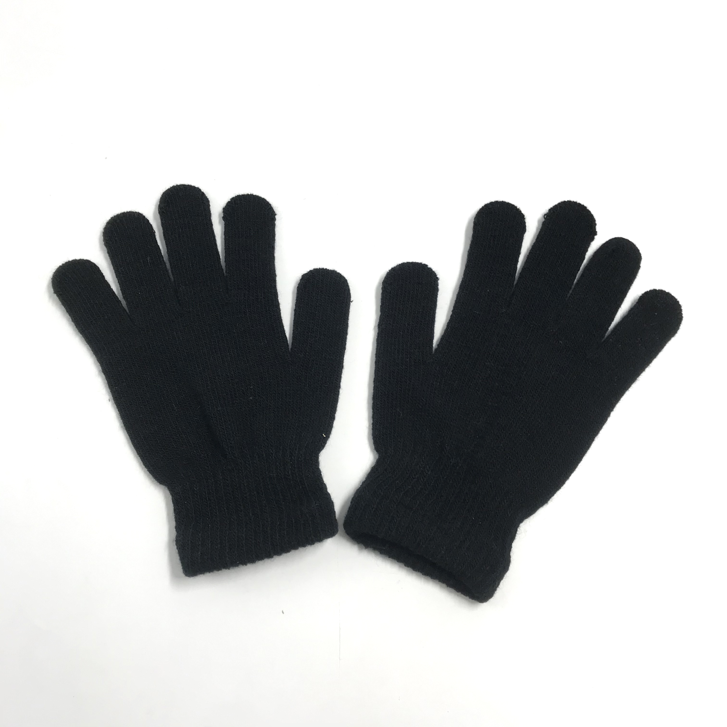 Акриловые эластичные модные зимние перчатки, теплые перчатки для сенсорного экрана, эластичные волшебные перчатки для взрослых и детей