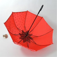 YS-1093 Parapluie Dôme Automatique Personnalisé pour Femme, Fournisseur d'Usine, 190T, 84cm, Tube en Fer, Impression Adorable Tout-en-un