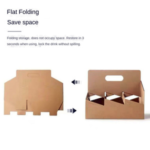 Porte-<span class=keywords><strong>gobelets</strong></span> <span class=keywords><strong>en</strong></span> <span class=keywords><strong>carton</strong></span> compostable certifié BPI avec logo personnalisé, 2/4 <span class=keywords><strong>gobelets</strong></span> pour les boissons à emporter aux États-Unis - Product Image 4