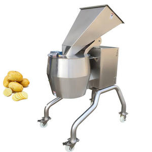 Hoge snelheid automatische bananen- en appelsnijmachine, golfvormige frietsnijmachine, knoflook snij- en raspmachine - Product Image 3