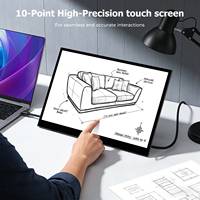 Großhandel 17,5 Zoll FHD 1920*1200 Tragbarer Touchscreen-Monitor 10-Punkt IPS Dual Type-C HDMI mit Ständer