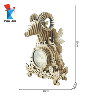 Kit de Montre 3D en Bois Éducatif à Monter Soi-Même - Certifié EN71, Emballage PC, pour Enfants de 5 à 13 ans et plus, Horloge de Bureau Unisexe