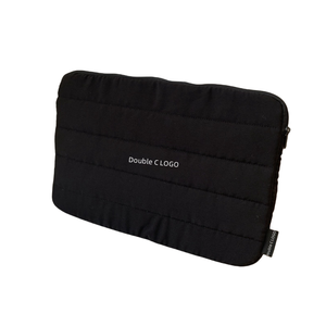 Nouveau grand compteur d'étiquettes <span class=keywords><strong>cadeau</strong></span> annuel Double C noir pochette d'ordinateur coton mode sac de rangement pour ordinateur portable grande capacité - Product Image 1