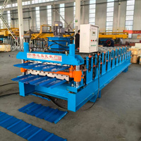 Máquina Formadora de Paneles de Techo de Doble Capa, Máquina de Fabricación de Lámina Corrugada de Acero de Color