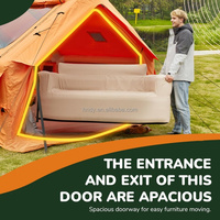 Tente pneumatique portable 12.0, quatre saisons, double couche, PVC et coton, avec deux chambres pour le camping en famille