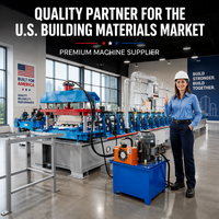 Mesin Pembentuk Gulungan Panel Dinding Quad USA