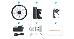 <span class=keywords><strong>Kit</strong></span> de Conversión de <span class=keywords><strong>Bicicleta</strong></span> <span class=keywords><strong>Eléctrica</strong></span> con Motor de Buje Delantero de 250W 350W para Ruedas de 26, 27.5, 29 Pulgadas y 700C, con Batería de Litio 18650 Tipo Botella - Product Image 6