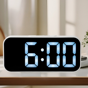 Светодиодные настольные часы-будильник с креативными функциями, цифровые электронные часы с термометром, звонком, подарок для студента, ЖК-часы - Product Image 4