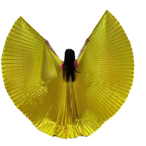 <strong>Dance</strong> Rhyme Adult Gold Semi-transparent <strong>Oriental</strong> <strong>Dance</strong> Props Costume Belly <strong>Dance</strong> Gold Wings Large - Product Image 5
