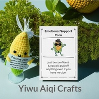 Poupée en peluche multi-animaux au crochet, faite à la main, avec carte d'encouragement pour enfants et adultes, vente en gros