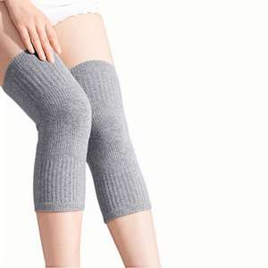Genouillères en laine de cachemire épaissies - Chauffe-genoux thermiques pour les genoux arthritiques, manchons de genou anti-froid pour les personnes âgées - Product Image 1
