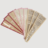 Sinowrap Fournitures pour fleuristes : Manchons OPP transparents en glassine à cadre doré, enduits de résine, en pâte de paille vierge, imperméables pour la découpe de fleurs