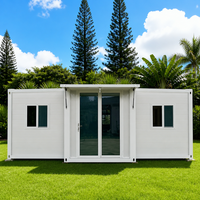 Maison modulaire préfabriquée pliable de 20 pieds ou 40 pieds avec 3 chambres, extensible, type conteneur