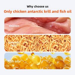 Pollo orgánico liofilizado Krill <span class=keywords><strong>Cat</strong></span> trata suplemento de calcio nutricional para gatitos adultos cuidado del cabello golosinas con sabor a carne - Product Image 3