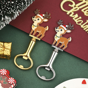Lindo abridor de botellas con forma de ciervo, aleación de zinc, dorado y plateado, regalo de Navidad, decoración para fiestas - Product Image 1