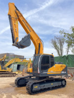 Excavatrice Hyundai 220 d'occasion, 90% neuve, tracteur excavateur, pelle hydraulique Hyundai 220-9S, excavatrices sur chenilles d'occasion, Hyundai220 à vendre