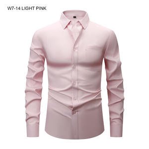 Chemise <span class=keywords><strong>blanche</strong></span> professionnelle pour homme, <span class=keywords><strong>veste</strong></span>, pull, t-shirt à manches longues, coupe slim, couleur unie avec col polo - Product Image 6