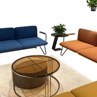 Canapé trois places en tissu, style moderne et minimaliste, pour salon, chaise de loisirs, canapé de réception pour bureau professionnel