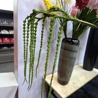 Nouvelles fleurs artificielles en soie, suspendues, en forme de riz, vertes douces, en cascade, larmes d'amoureux, herbe barbe de dragon, vente en gros, pour la décoration