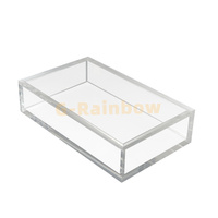 Boîte de rangement pour tuiles de Mahjong en acrylique transparent, organisateur durable pour Mahjong américain, accessoires élégants pour Mahjong, cadeau