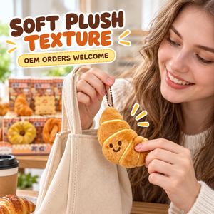 Lindo Llavero de Peluche con Forma de Comida, Colgante Suave para Bolsa, Juego de Llaveros de Algodón Rellenos, Juguete para Regalo de Navidad - Product Image 4