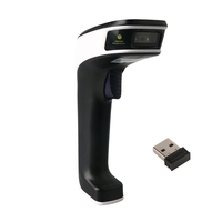 Lector de código QR portátil 1D 2D inalámbrico 2,4G BT escáner de código de barras escaneo inventario supermercado almacén