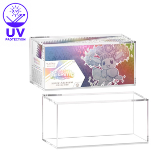 Protector de Tarjetas Acrílicas con Protección UV, Estuche Acrílico Prismático SPC, <span class=keywords><strong>Caja</strong></span> de Colección Super Premium Evolutions <span class=keywords><strong>Eevee</strong></span> - Product Image 1