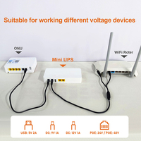 Nouvelle sauvegarde à domicile petit IP CCTV Dc 9v 12v 1A 2A POE 48v routeur DVR Modem batterie externe Mini UPS alimentation sans interruption pour Wifi